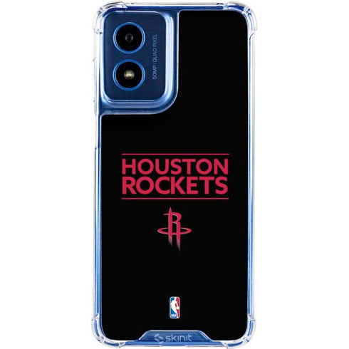 NBA Houston Rockets Standard - Black Moto G 5G (2024) Clear Case